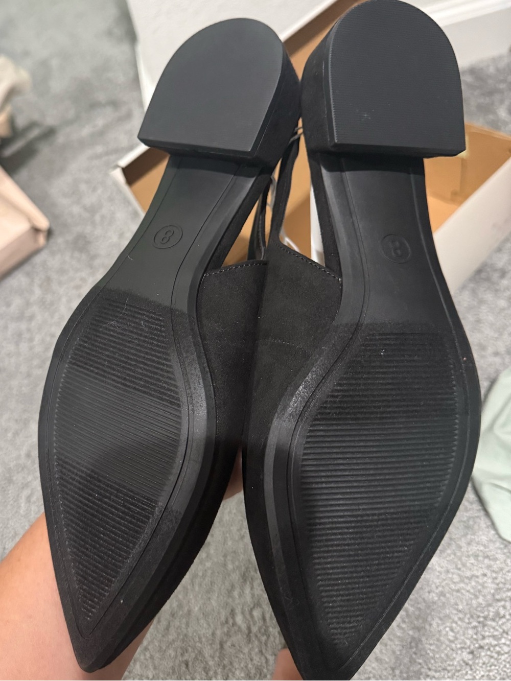 a new day Black Pointed Slingback Flats - Picture 3 of 4